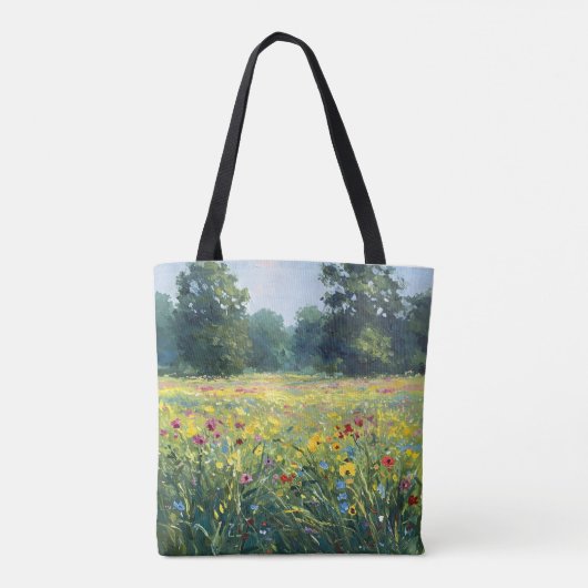 Flowered field tote bag (Achterkant)