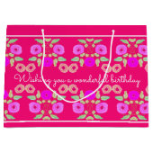 Flowered Girly Designer Groot Cadeauzakje (Voorkant)