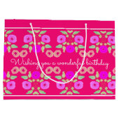 Flowered Girly Designer Groot Cadeauzakje (Achterkant)