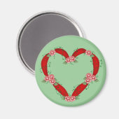 Flowered Heart Magnet (Voorkant / Achterkant)