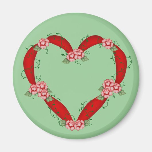 Flowered Heart Magnet (Voorkant)
