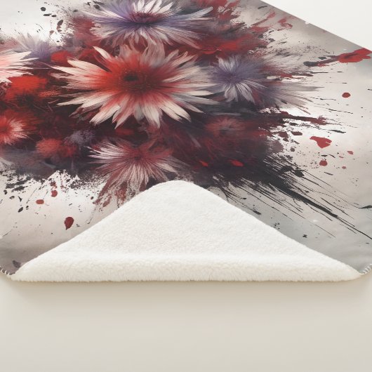 Flowered Heart Sherpa Deken (3/4)