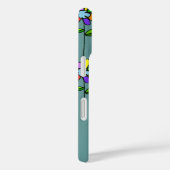 flowered on blue personalized Case-Mate iPhone case (Achterkant / Rechts)