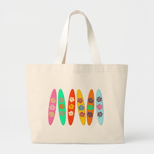 Flowered Surfboards Grote Tote Bag (Voorkant)