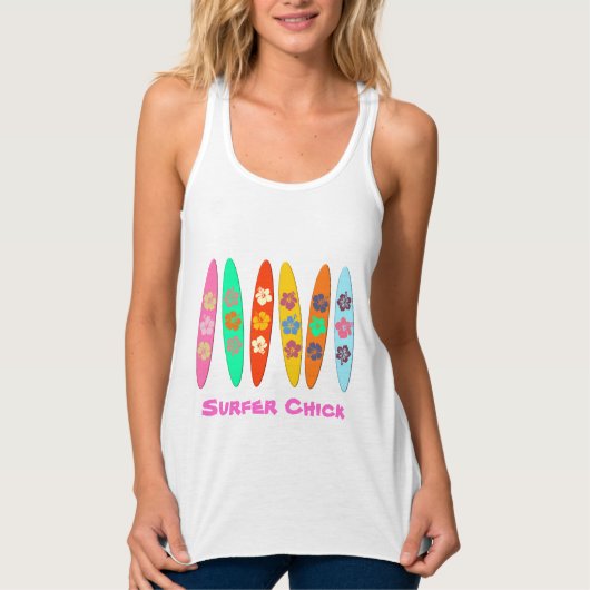 Flowered Surfboards Tanktop (Voorkant)