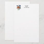 FlowereFlowers - NavyBlue - TRANS - FL8878 - 024 Briefpapier (Voorkant / Achterkant)