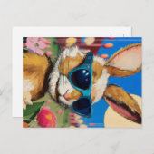 Flowerfield Cool Easter Bunny Zonnebril Feestdagenkaart (Voorkant / Achterkant)