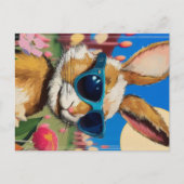 Flowerfield Cool Easter Bunny Zonnebril Feestdagenkaart (Voorkant)