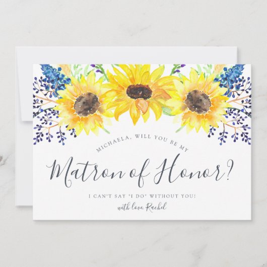Flowerfields are My Matron of Honor Kaart (Voorkant)