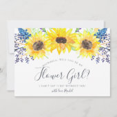 Flowerfields Be My Flower Girl Kaart (Voorkant)