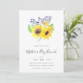 Flowerfields Bouquet Moederdag Brunch Invitation Kaart (Staand voorkant)