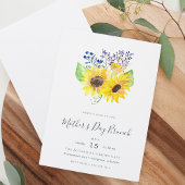 Flowerfields Bouquet Moederdag Brunch Invitation Kaart