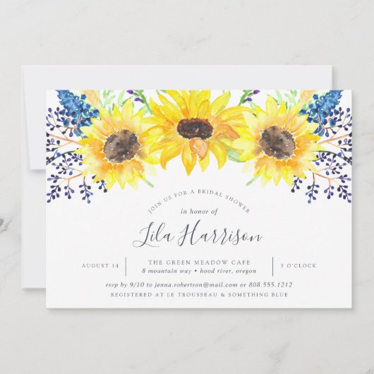 Flowerfields Bridal Shower Uitnodiging (Voorkant)