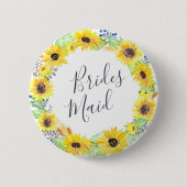 Flowerfields Bridesmaid Ronde Button 5,7 Cm (Voorkant)