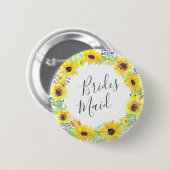 Flowerfields Bridesmaid Ronde Button 5,7 Cm (Voorkant /achterkant)
