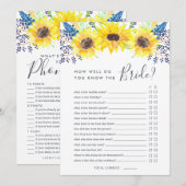 Flowerfields Double-Sided Vrijgezellenfeest Game Kaart (Voorkant / Achterkant)