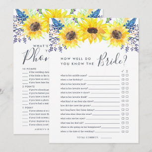 Flowerfields Double-Sided Vrijgezellenfeest Game Kaart