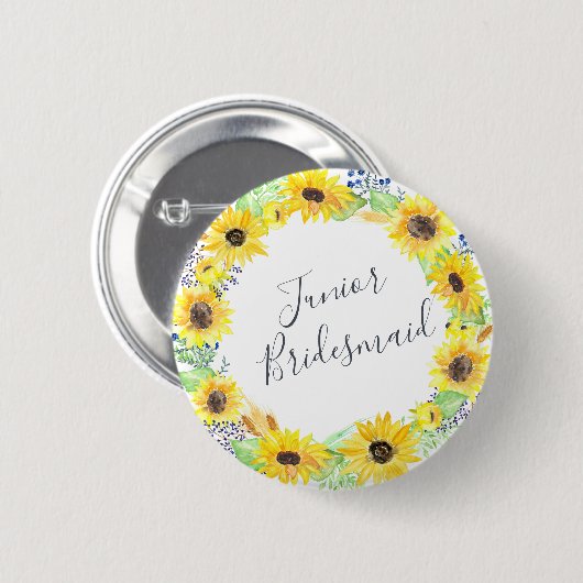 Flowerfields Junior Bridesmaid Ronde Button 5,7 Cm (Voorkant /achterkant)