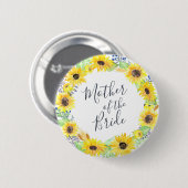 Flowerfields moeder van de bruid ronde button 5,7 cm (Voorkant /achterkant)