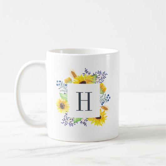 Flowerfields Monogram Koffiemok (Links)