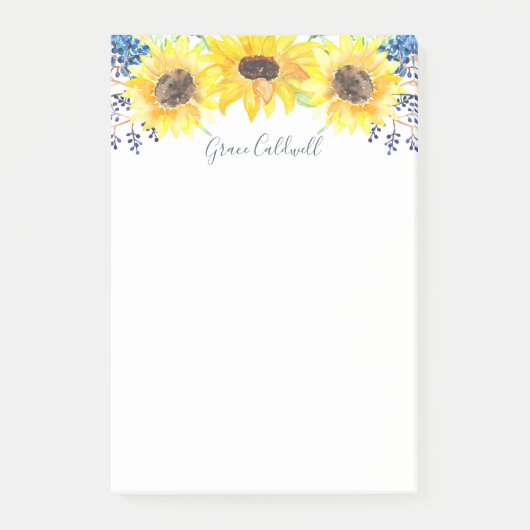 Flowerfields Personalized Post-it® Notes (Voorkant)