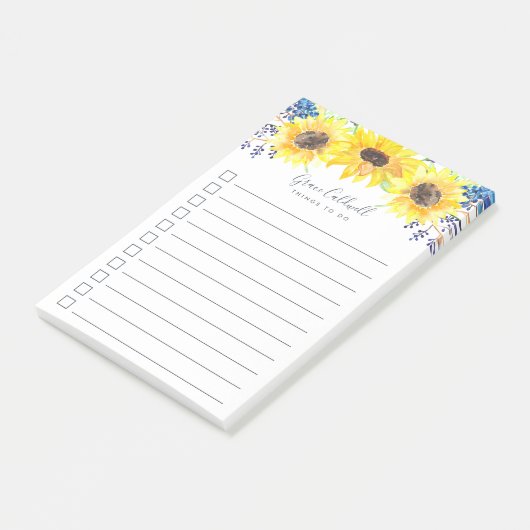 Flowerfields Personalized To-Do List Post-it® Notes (Schuin)