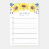 Flowerfields Personalized To-Do List Post-it® Notes (Voorkant)