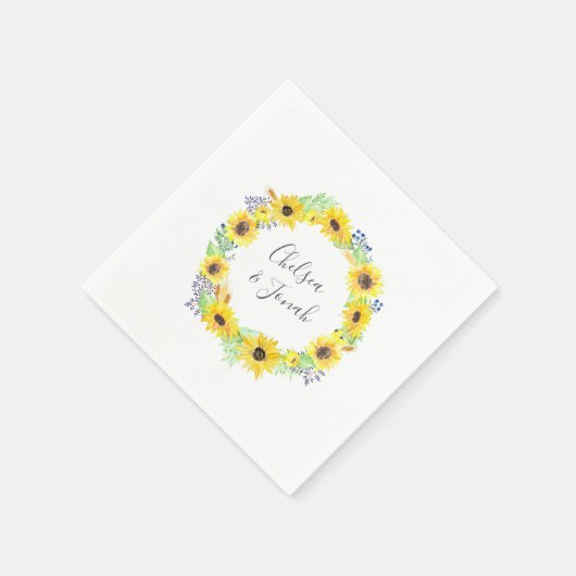 Flowerfields Personalized Wedding Servet (Hoek)