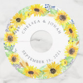 Flowerfields Personalized Wedding Wijnglaslabel (Voorkant)