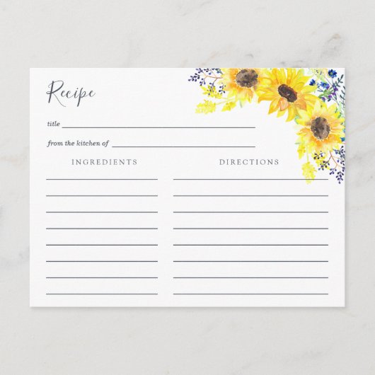 Flowerfields Recept Kaart (Voorkant)