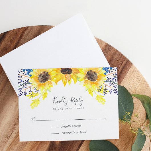 Flowerfields RSVP-kaart RSVP Kaartje