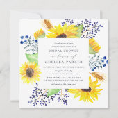 Flowerfields Square Bridal Shower Uitnodiging (Voorkant)