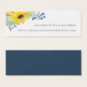 Flowerfields Weddenschap Website RSVP-kaarten Mini Visitekaartjes (Voorkant /achterkant)