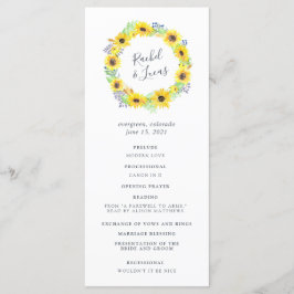 Flowerfields Wedding Ceremony Programma Programmakaart