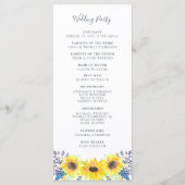 Flowerfields Wedding Ceremony Programma Programmakaart (Achterkant)
