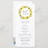 Flowerfields Wedding Ceremony Programma Programmakaart (Voorkant / Achterkant)