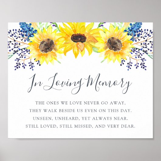 Flowerfields Wedding Memorial Sign Poster (Voorkant)