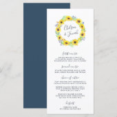 Flowerfields Wedding Menu Kaart (Voorkant / Achterkant)