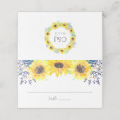 Flowerfields Wedding Plaatskaartje (Buitenkant ongevouwen)