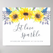 Flowerfields Wedding Sparkler Sendoff Sign Poster (Voorkant)