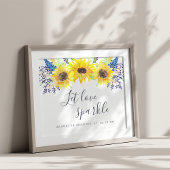 Flowerfields Wedding Sparkler Sendoff Sign Poster