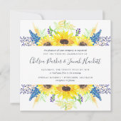 Flowerfields Wedding Uitnodiging | Vierkant (Voorkant)