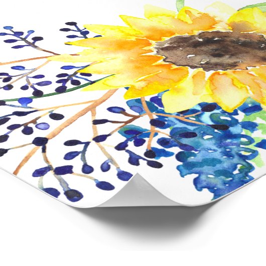 Flowerfields Wedding Welcome Poster (Hoek)