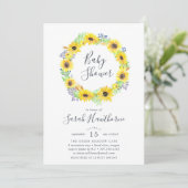Flowerfields Wreator Baby shower Invitation Kaart (Staand voorkant)