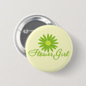 Flowergirl Daisy Ronde Button 5,7 Cm (Voorkant /achterkant)