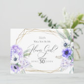 Flowergirl | Violet Anemone Floral Kaart (Staand voorkant)