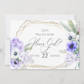 Flowergirl | Violet Anemone Floral Kaart (Voorkant)