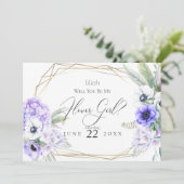 Flowergirl | Violet Anemone Floral Kaart (Staand voorkant)