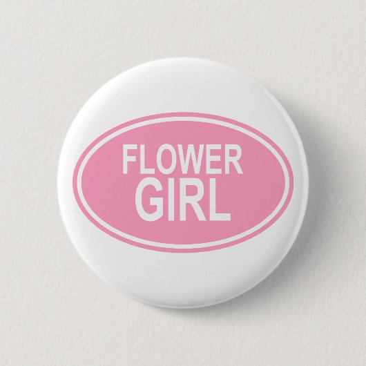 FlowerGirlWedding Oval Roze Ronde Button 5,7 Cm (Voorkant)