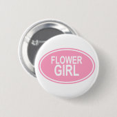 FlowerGirlWedding Oval Roze Ronde Button 5,7 Cm (Voorkant /achterkant)